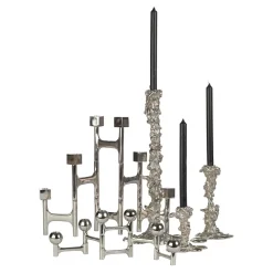 Square Folding candlestick 55x40 cm, Silver