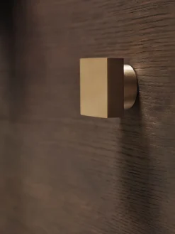 Square hook large, Brass