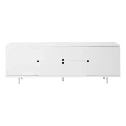 Square media bench, White