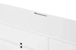 Square media bench, White