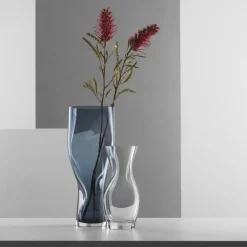 Squeeze vase 23 cm, clear