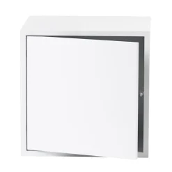 Stacked 2.0 shelving with door, medium, white