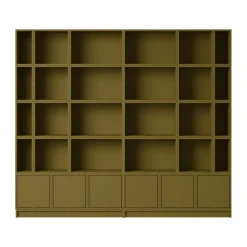 Stacked storage system Bookcase Configuration 1, Brown Green