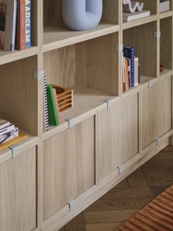 Stacked storage system Bookcase Configuration 1, Brown Green