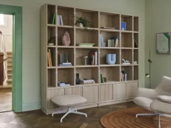 Stacked storage system Bookcase Configuration 1, Brown Green