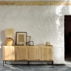 Stairs sideboard 3 doors, Oak 150x80x46 cm