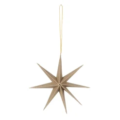 Star paper star Ø15 cm, Natural brown