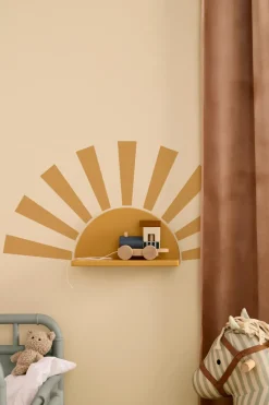 Star shelf circle incl stickers, Mustard