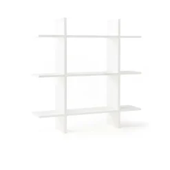Star wall shelf 3 shelves, White