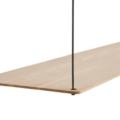 Stedge wall shelf 80 cm, white-pigmented oak