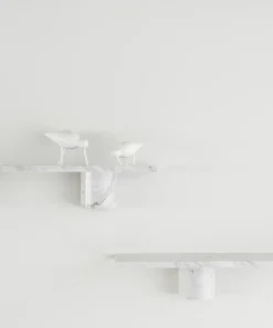 Sten Shelf 120 cm, White marble