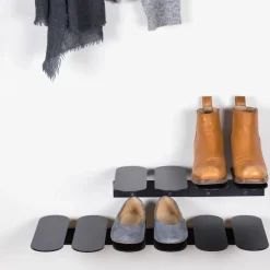 Step shoe shelf, black