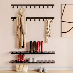 Step shoe shelf, black