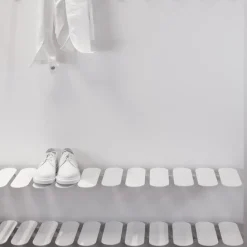 Step shoe shelf, white