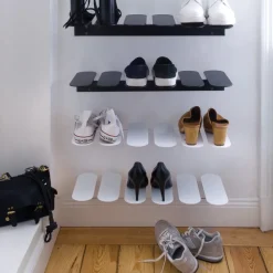 Step shoe shelf, white