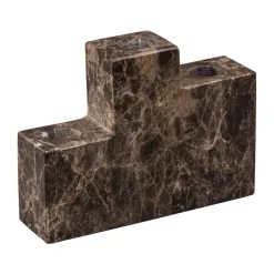 Step Trio candle holder, Brown
