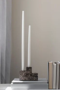 Step Trio candle holder, Brown