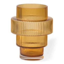 Steps tealight holder 12 cm, Ochre