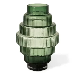 Steps vase L 50 cm, Dark green