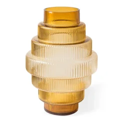 Steps vase S 30 cm, Ochre