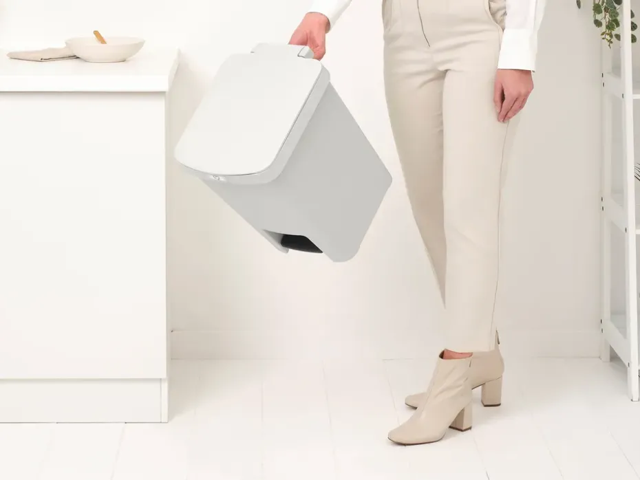 StepUp pedal bin 25 L, Light grey