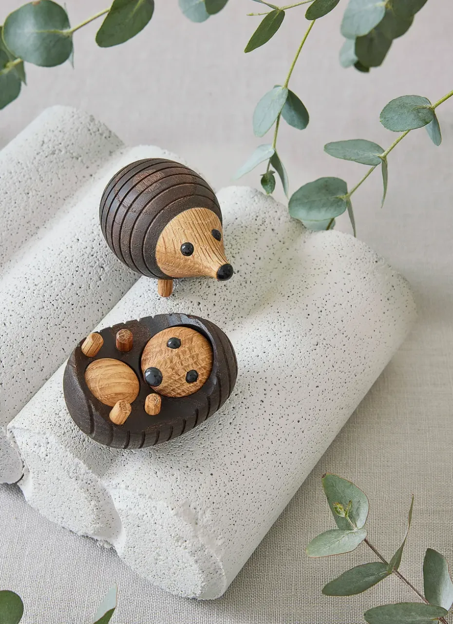 Stick hedgehog decoration 4.5 cm, Thermo ash