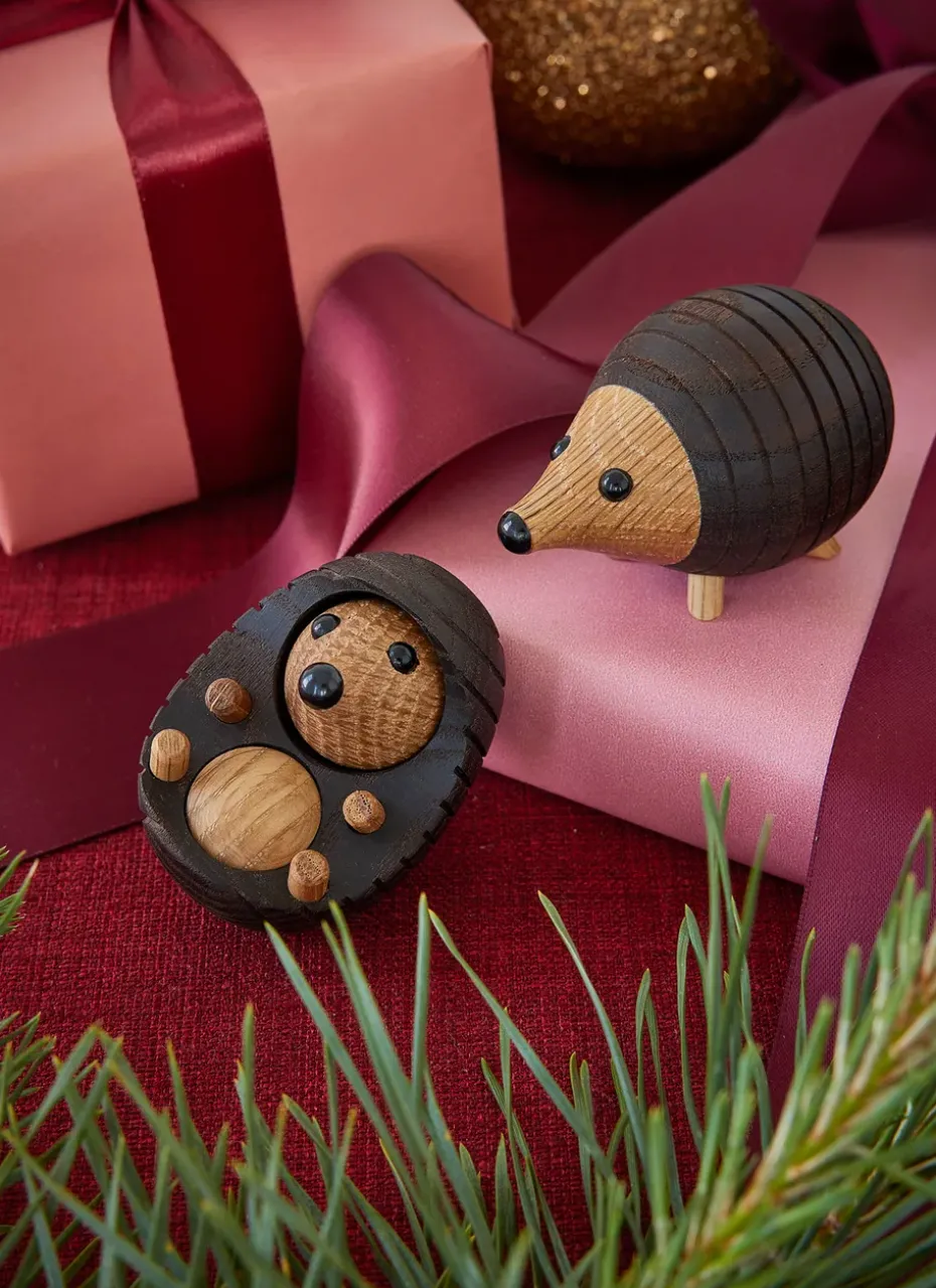 Stick hedgehog decoration 4.5 cm, Thermo ash