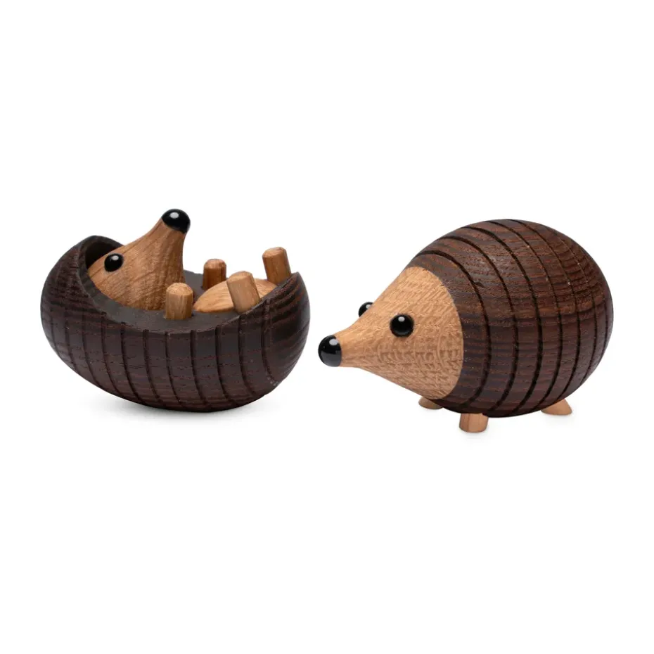 Stick hedgehog decoration 4.5 cm, Thermo ash