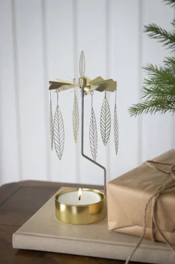 Stig L Salix rotary candle medium, Gold