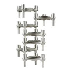 STOFF BMF candle holder, Brushed chrome