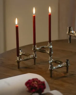 STOFF Nagel BMF candle holder 3-pack, Chrome
