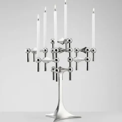 STOFF Nagel candle stand, Chrome
