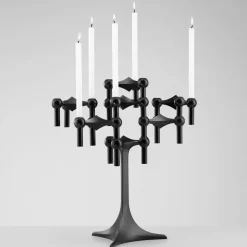 STOFF Nagel candle stand, Black