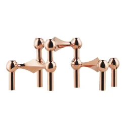 STOFF Nagel candle sticks 3-pack, Rosé gold