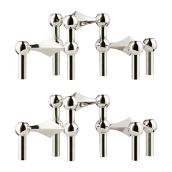 STOFF Nagel candle sticks 3-pack, chromium