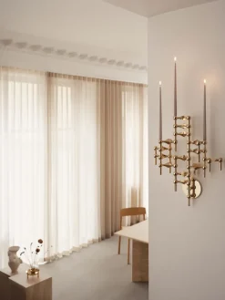 STOFF Nagel candle sticks wall, Brass