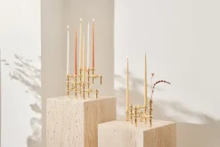 STOFF Nagel candle sticks 3-pack, brass
