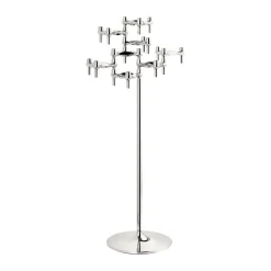 STOFF Nagel floor candle sticks 70 cm, Chrome