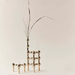 STOFF Nagel vase, Brass