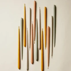 STOFF tapered candle by ester & erik 6-pack, amber