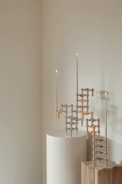 STOFF tapered candle by ester & erik 6-pack, sand