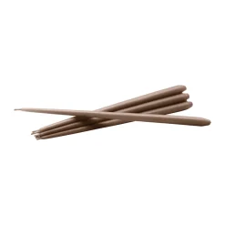 STOFF tapered candle by ester & erik 6-pack, Soft brown