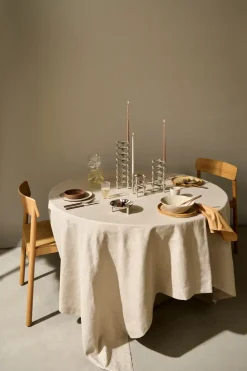 STOFF tapered candle by ester & erik 6-pack, Soft brown