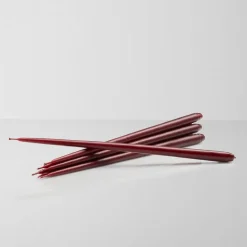STOFF tapered candle by ester & erik 6-pack, Burgundy red