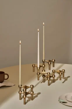 STOFF tapered candle by ester & erik 6-pack, White