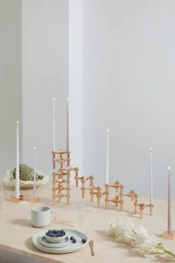 STOFF tapered candle by ester & erik 6-pack, White