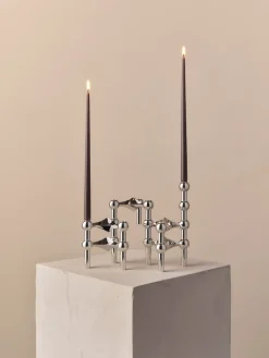 STOFF tapered candle by ester & erik 6-pack, Espresso