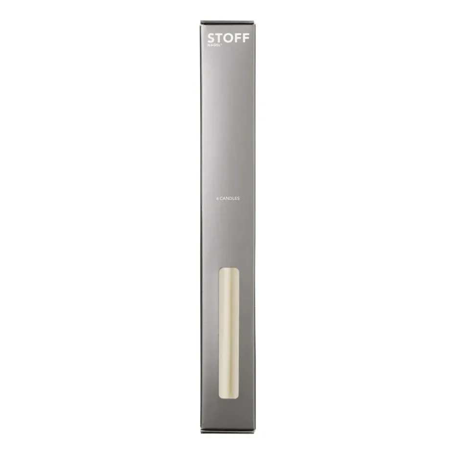 STOFF tapered candle by ester & erik 6-pack, Off-white