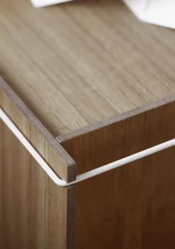 Storage box oak 33x60 cm, Wood. white