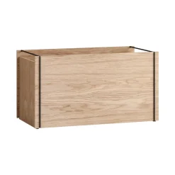 Storage box oak 33x60 cm, Wood. black
